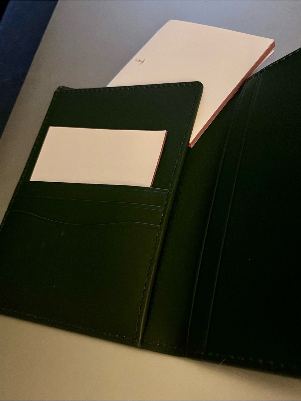 Nappa Leather RFID Blocking Passport Holder - Dark Green - Picture 5 of 6
